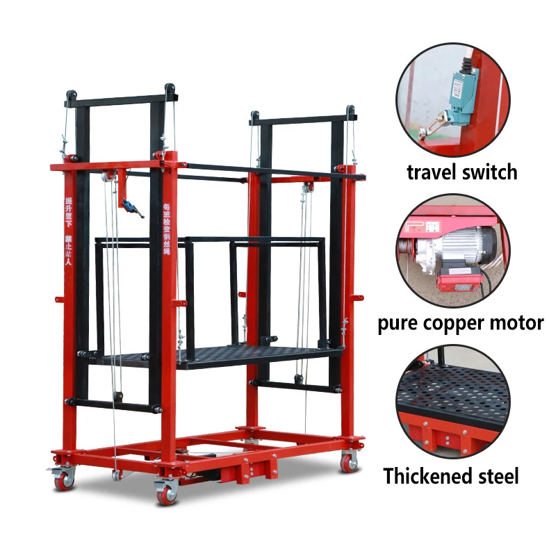 Xuyang 3m 5m 6m 500kg lift factory warehouse material handling material handling machine electric scaffolding
