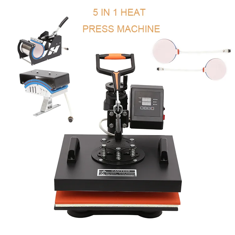 High Pressure Plain Heat Press Machine T-shirt Printing 38*38 CM Multi-Function Combination Machine slide Heat Transfer Machine