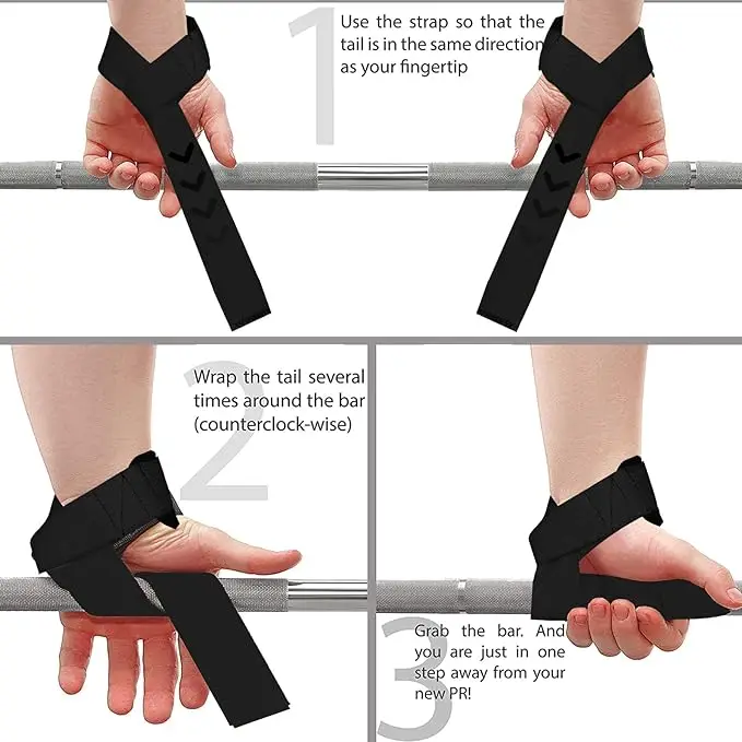 Gym Exercise Fitness Strength Training Body Building Hand Weightlifting Wrist Strap