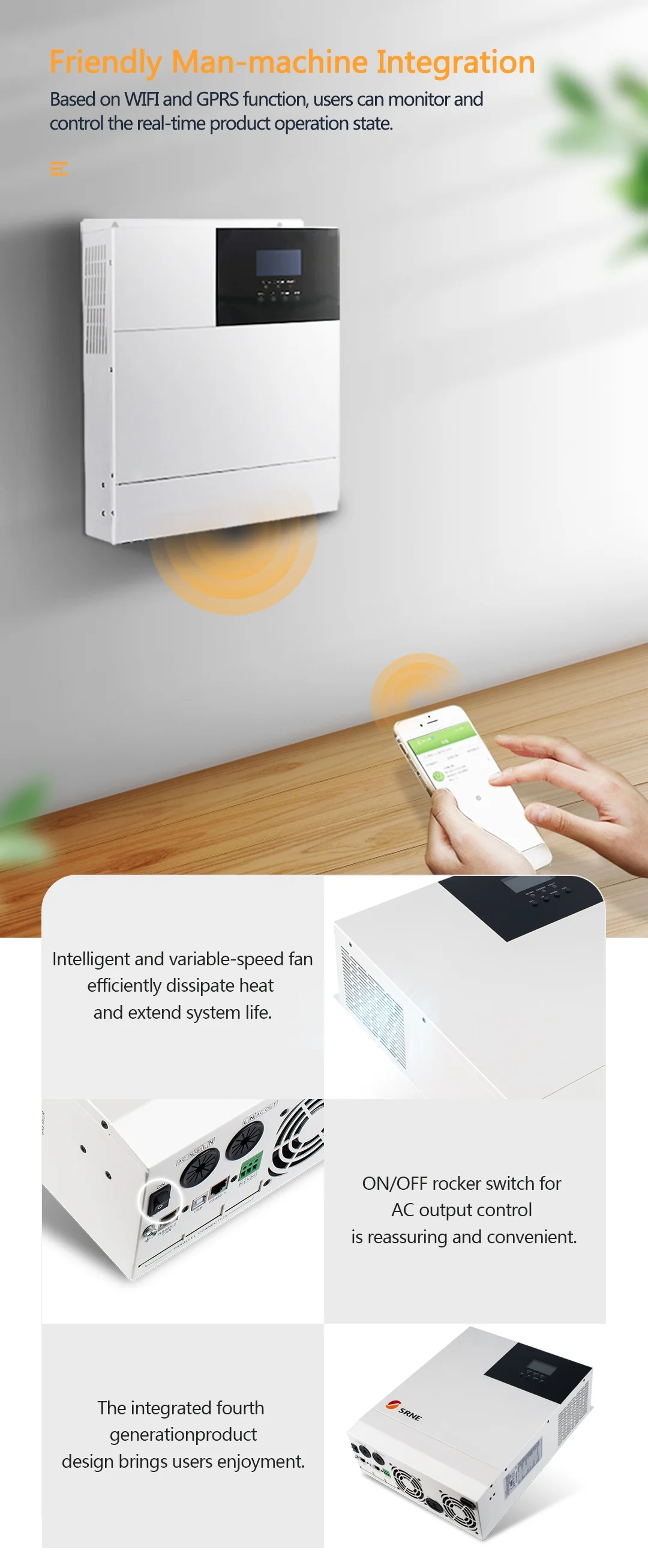 SRNE smart WiFi module for hybrid solar inverter MS-W-09