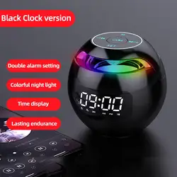 Colorful LED MP3 Speaker Multifunction LED Digital Display Alarm Clock Music Player Portable Smart Radio FM Buffer Speaker Bass