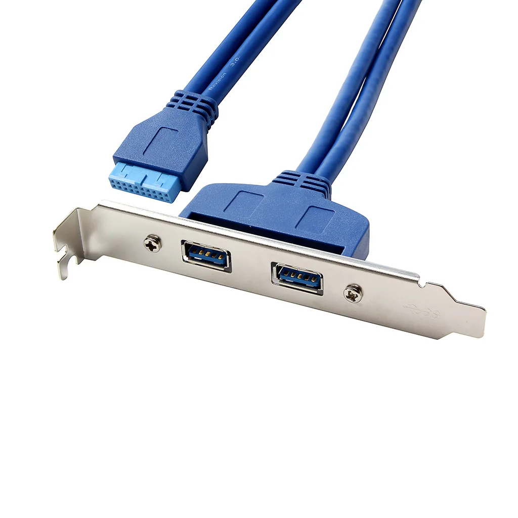 2 порта USB 3 0 женская задняя панель к материнской плате 20-контактный разъем Кабельный адаптер со слотом
