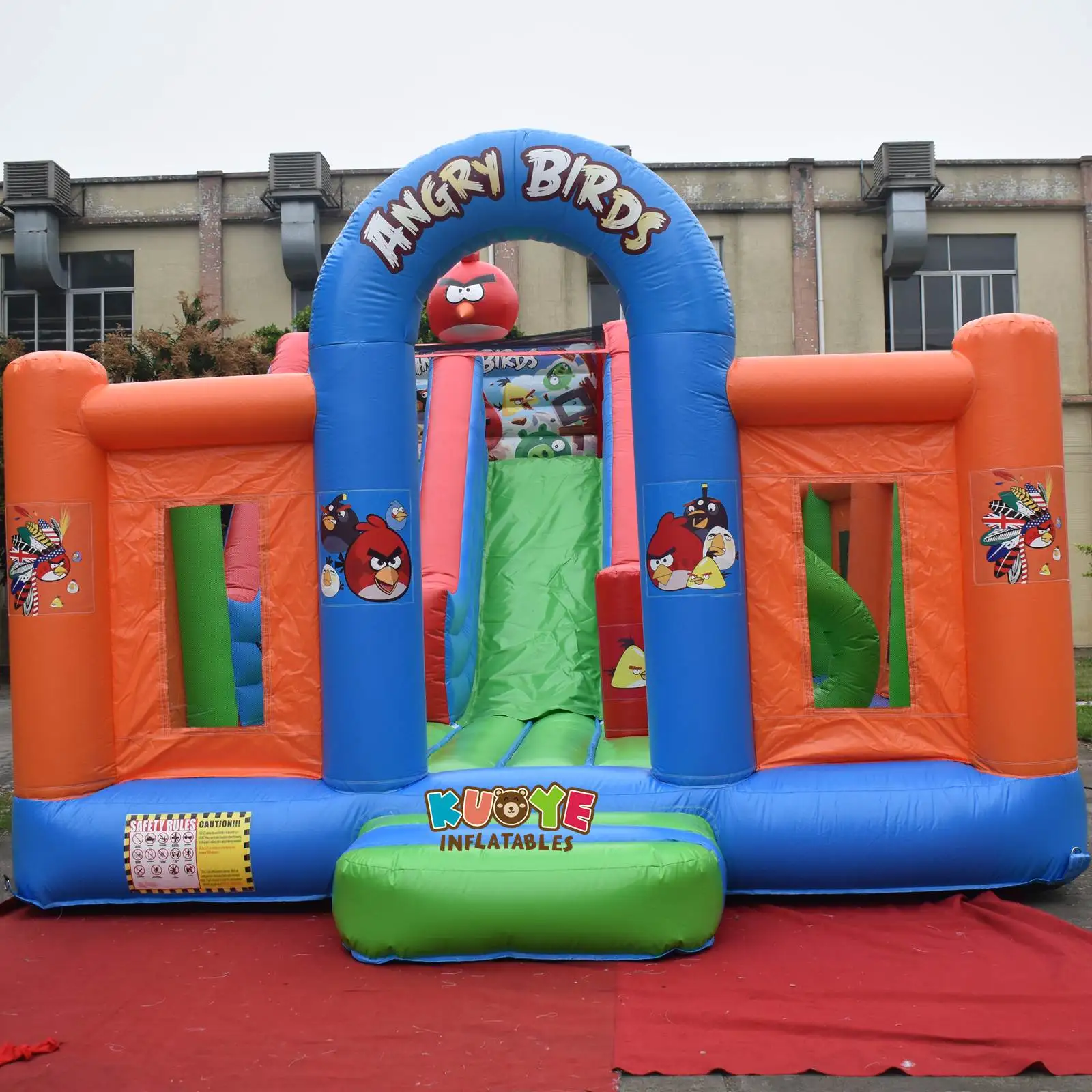 Hot sale angry the bird PVC blow up bounce house inflatable playground for kids