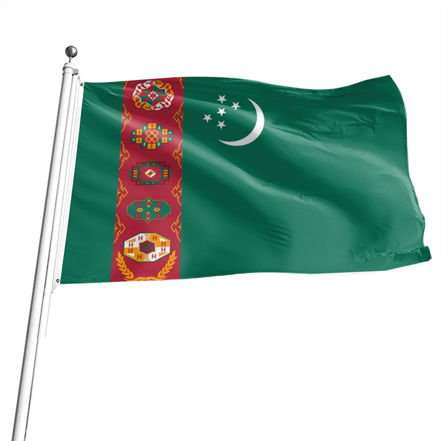 Custom promotional products Outdoor decoration Turkmenistan flag