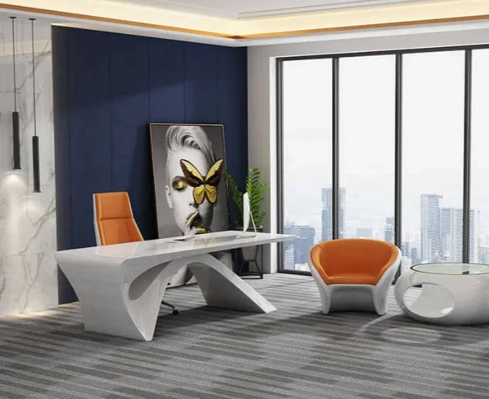 Factory Price Executive Modern Office Furniture Office Table Modern luxury dining table set Concrete