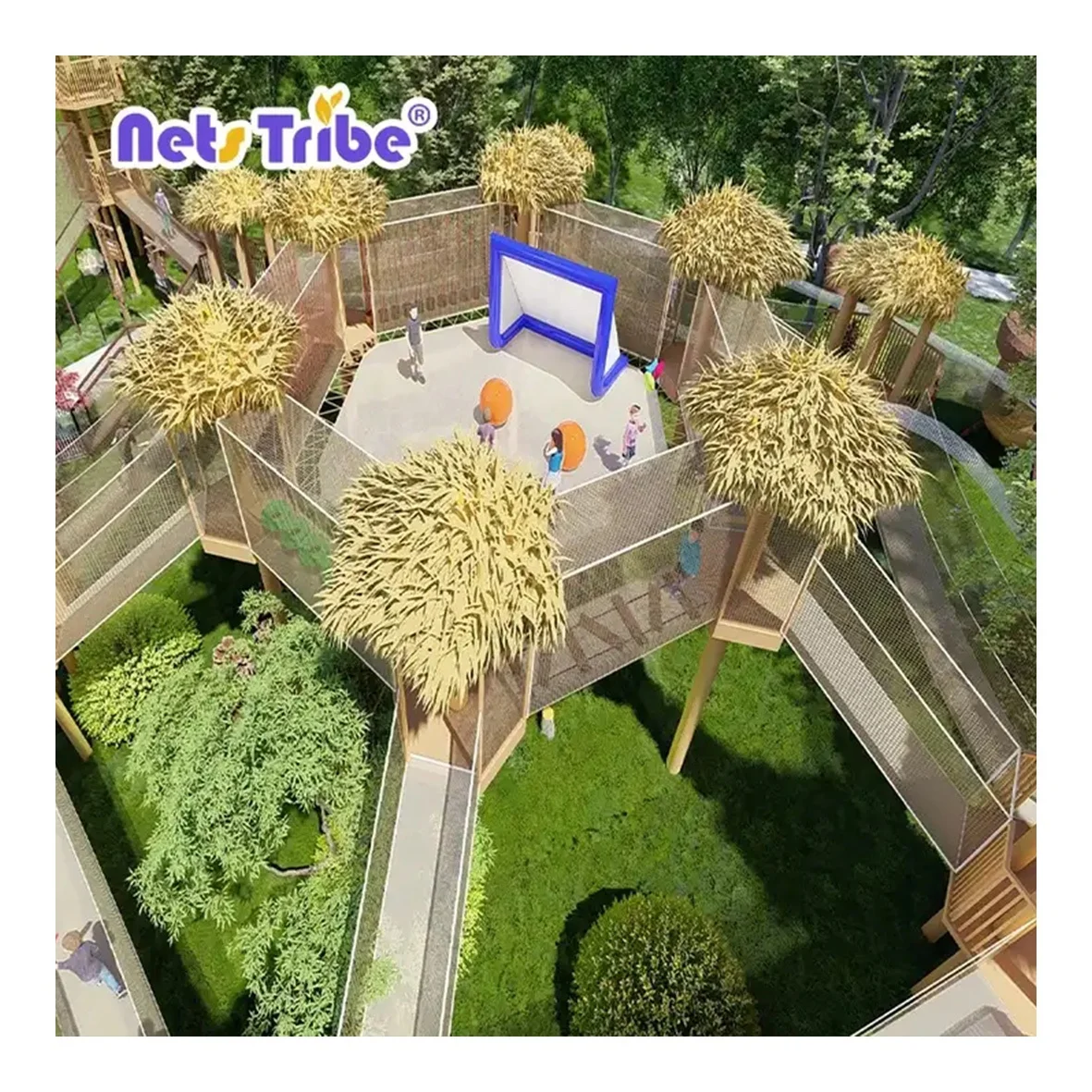 Factory Hot Selling Climbing Net for Kids Playground Outdoor Equipment and Trampoline Park Customized 2 Children /2 Square Meter