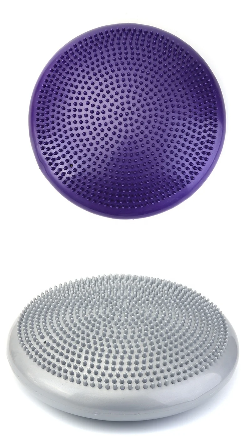 YangFit eco-friendly custom stability balance disc gym pvc air inflatable massage balance seat cushion with 34cm diameter