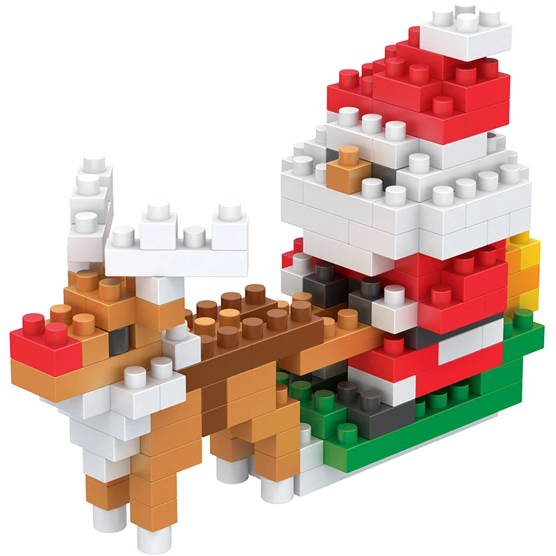 Wholesale DIY Educational Construction Christmas Model Set Small Building Blocks Figure Toy-Christmas Gift Idea