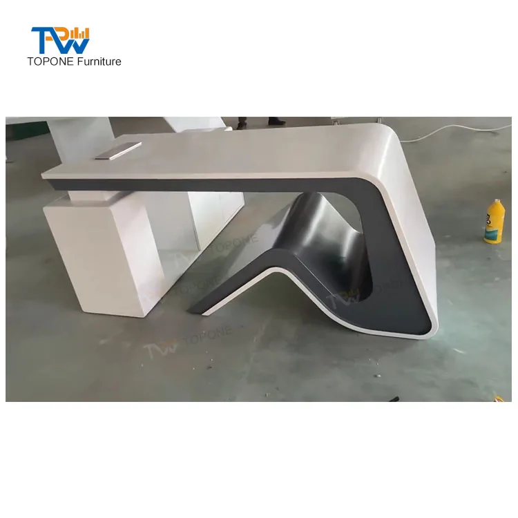 Modern wooden home office table office furniture computer desk executive table metal steel office desk