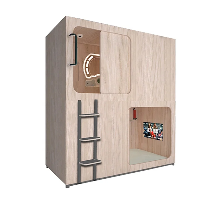 single sleeping bed sleep box pod capsule hotel bed
