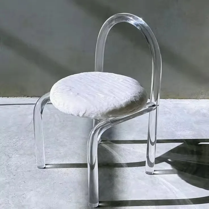 Modern Acrylic Transparent Chair with Cushion