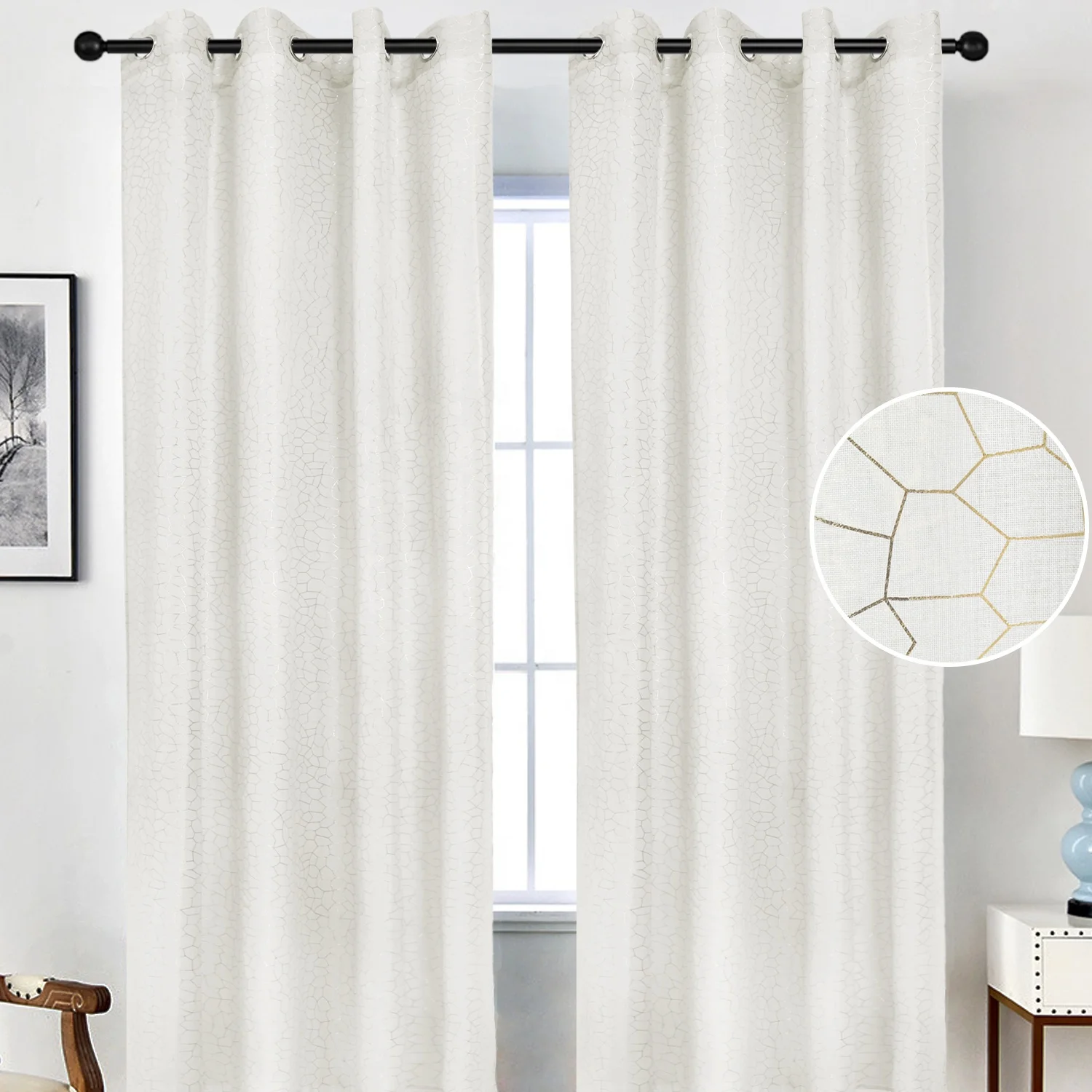 Bindi Factory Wholesale Hot Stamping Gold All Dolly French Sheer White House Curtains For The Living Room Luxury The Bed Room