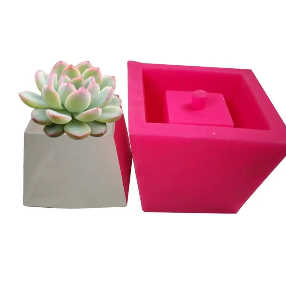 Yiwu bobao factory supply Vertebral Shape plaster Cement moss basin desktop green Succulent plant bonsai vase silicone mold