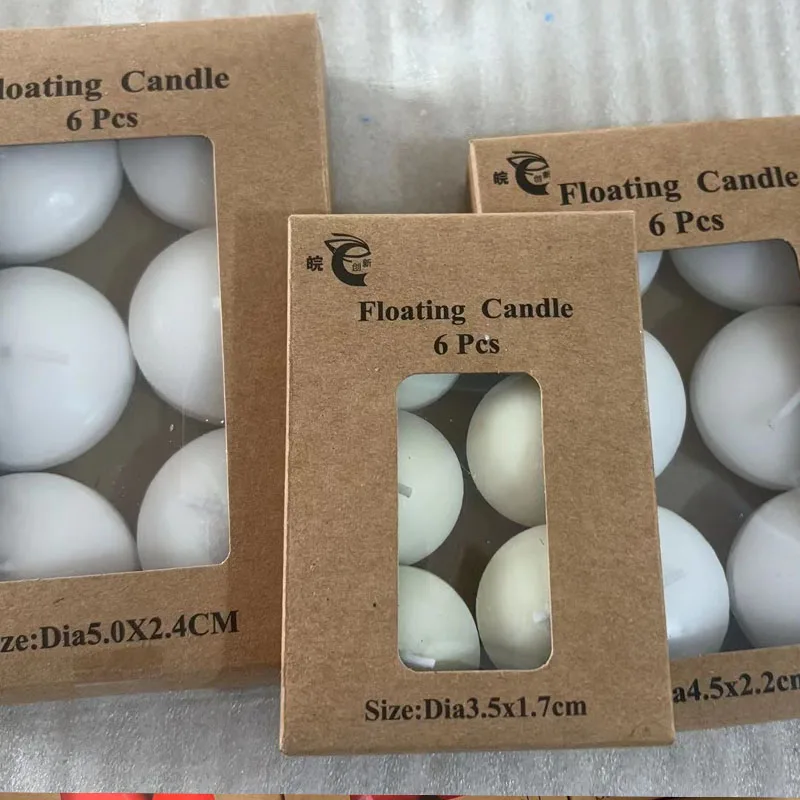 Factory price floating candle custom multiple color floating candles paraffin wax wedding