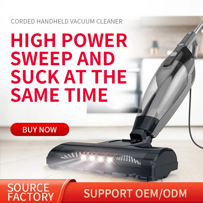 High Power 300W 2 In 1 Price Vertical Home Electric Bagless Vacuum Cleaner Cyclonic Upright Stick Vacuum Cleaner