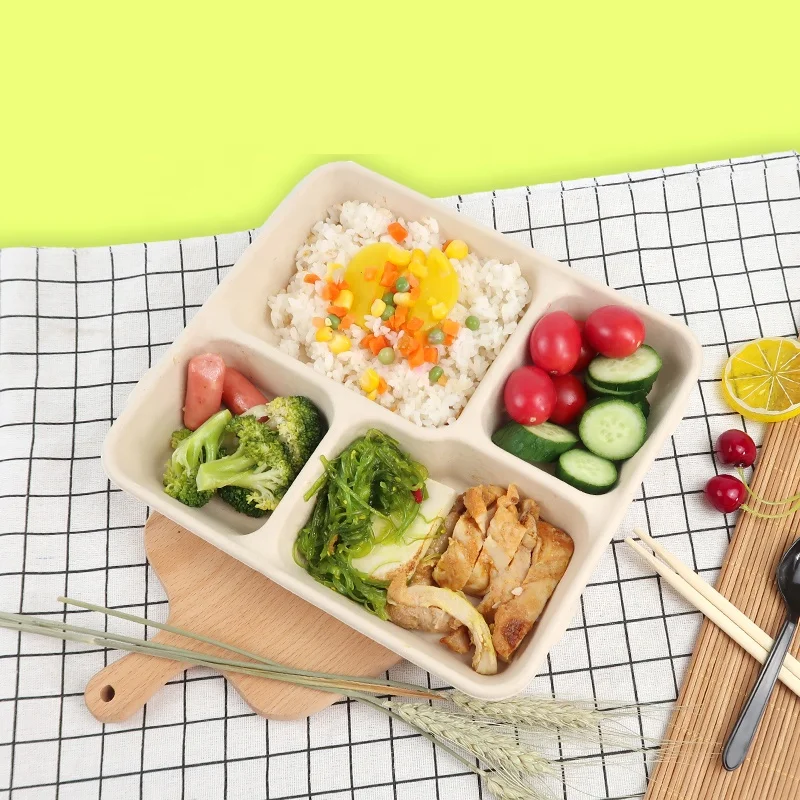 Paper Food Container White Lid Paper Lunch Box Custom Take Out Container Food Box Paper
