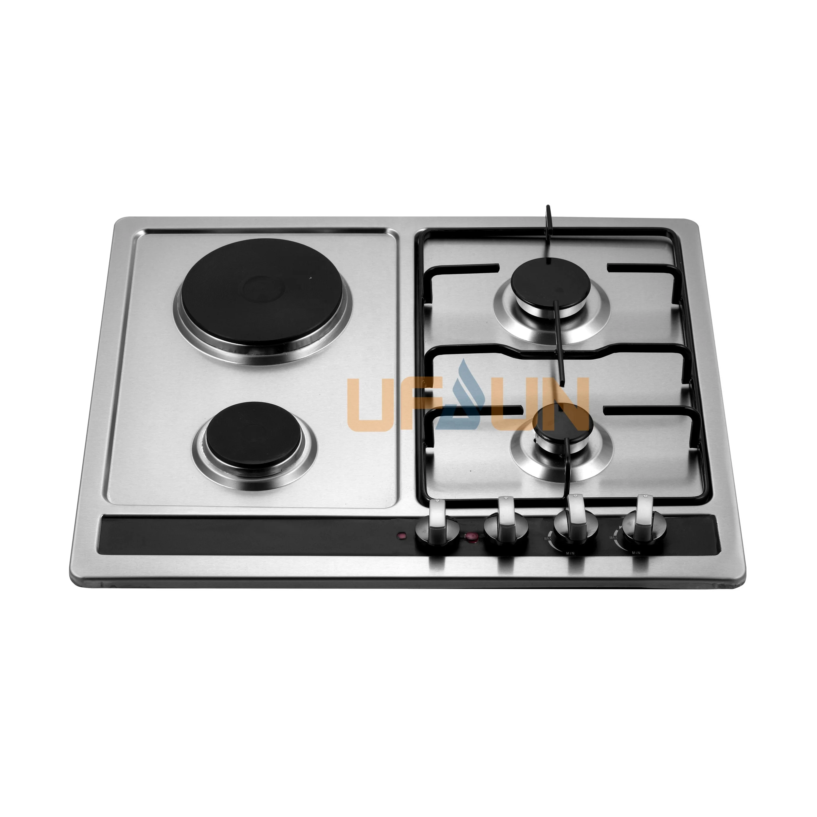 
Home appliances hotplate big fire system 4 burners 201# stainless steel wok burners cast iron burners top gas cooker hob 