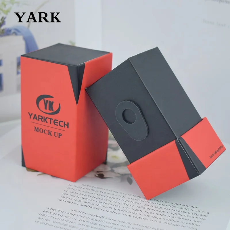 Top and base lid style childproof cardboard box child resistant cartridge packaging
