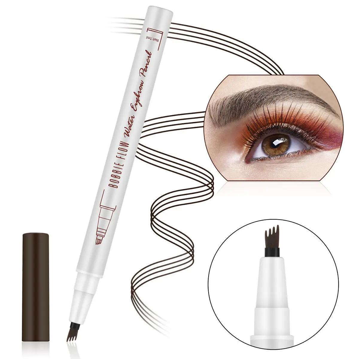 Ручка для татуажа бровей, микро-вилка, водостойкая, косметическая, Художественная, микроблейдинг, карандаш для бровей
