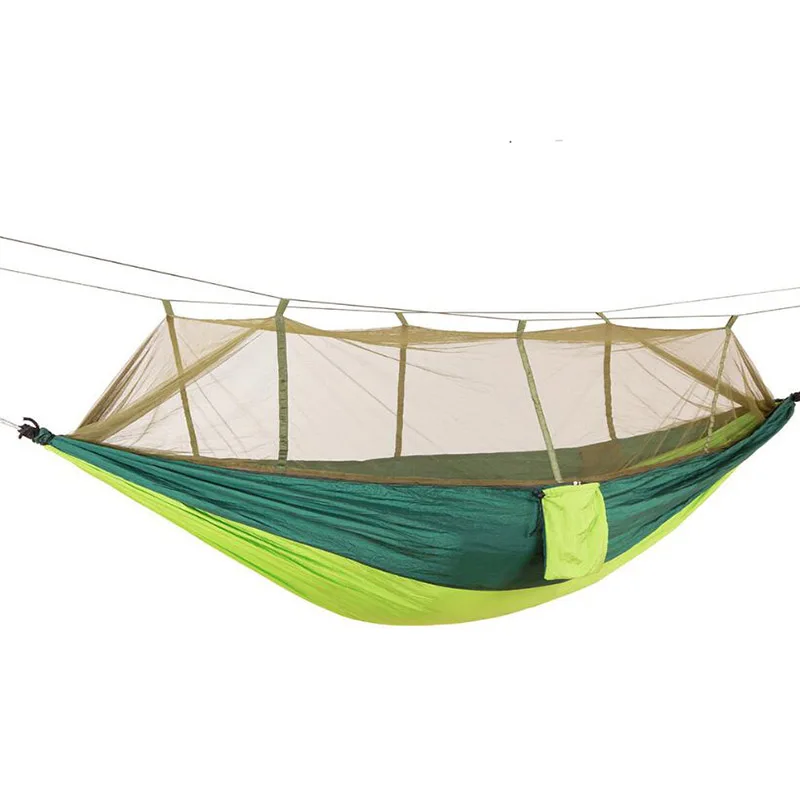 210t/70d Hammock Camping Portable Parachute Nylon Camping Hammock With Mosquito Net