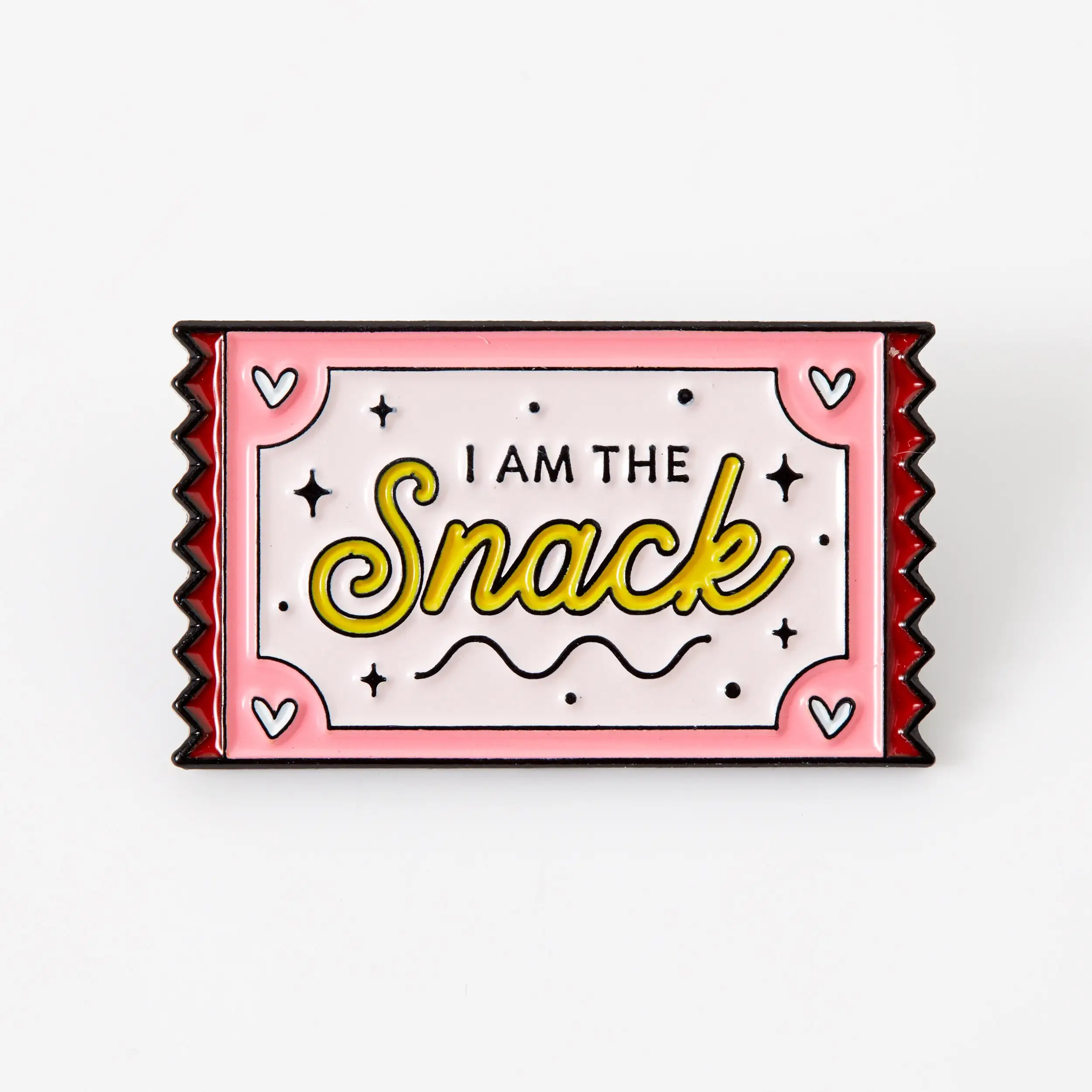 Popular Cute Funny Metal Accessories Badges Lapel Pins Custom I Am the Snack Punky Hard Soft Enamel Pin