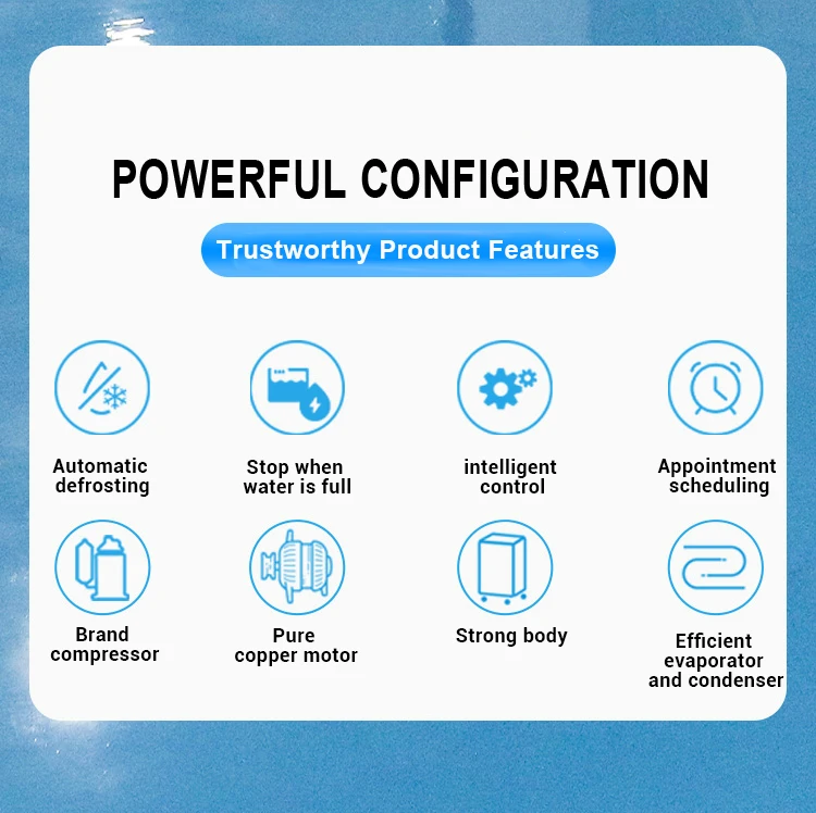 Commercial Grade 220V 50L Metal Housing Automatic Defrosting  Dehumidifier Home