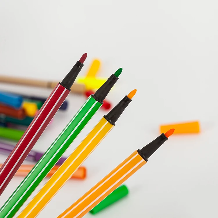 Factory Customized 36 Colors Art Markers Kit Drawing Washable Felt Tip Watercolor Pen Customised Multi Color Pens