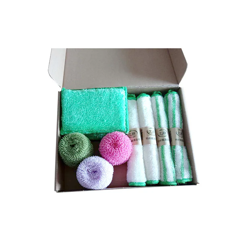 9 шт., набор тканей из бамбукового волокна для мытья посуды