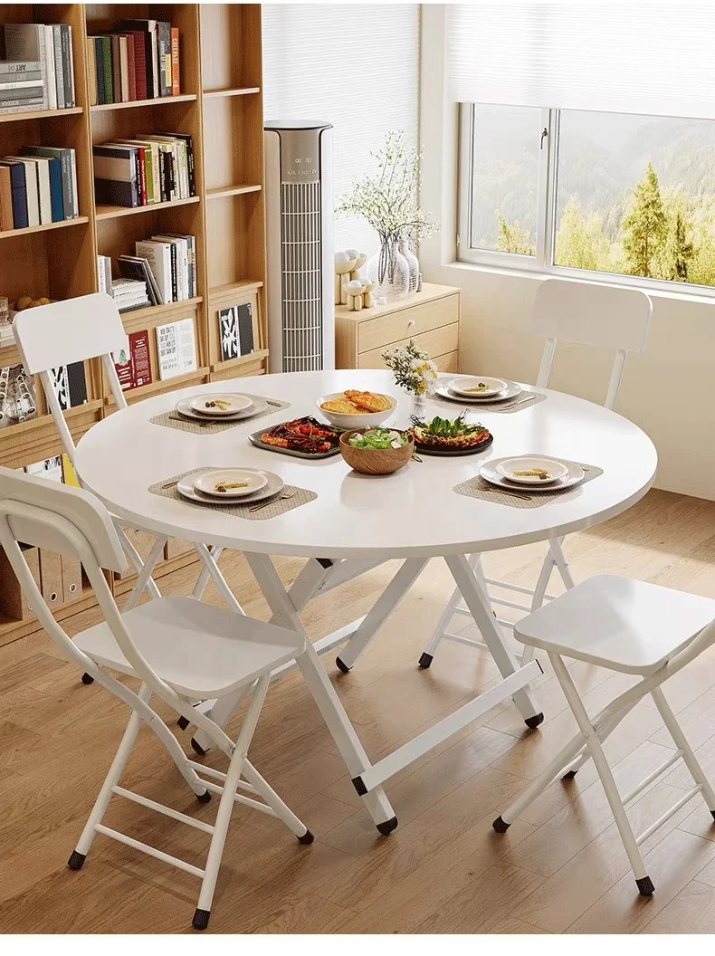 Factory simple Living room Dining room Metal leg dining table foldable learning table Outdoor table