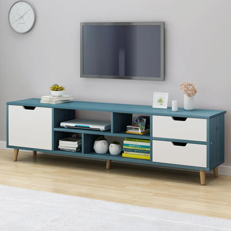 Nordic Modern TV Cabinet for Small Apartment Living Room High Simple Wooden Panel Furniture for Bedroom and Hotel Use
