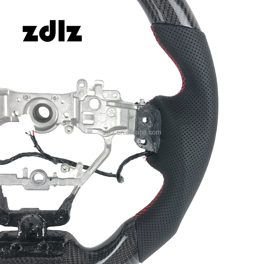 For Lexus IS250 IS350 ES ES300 GS GS350 NX CT200 RC custom perforated leather carbon fiber steering wheel with paddle shifters