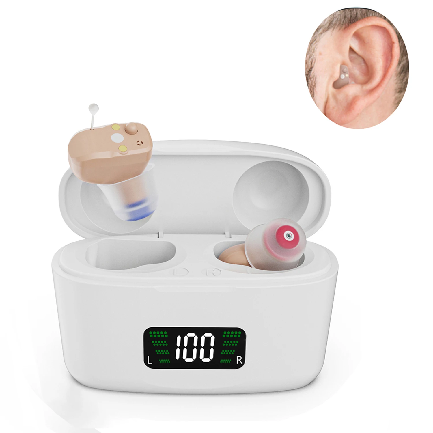 New product ideas 2024 medical hear aid mini amplifier digital rechargeable hearing aids invisible for deafness aids seniors