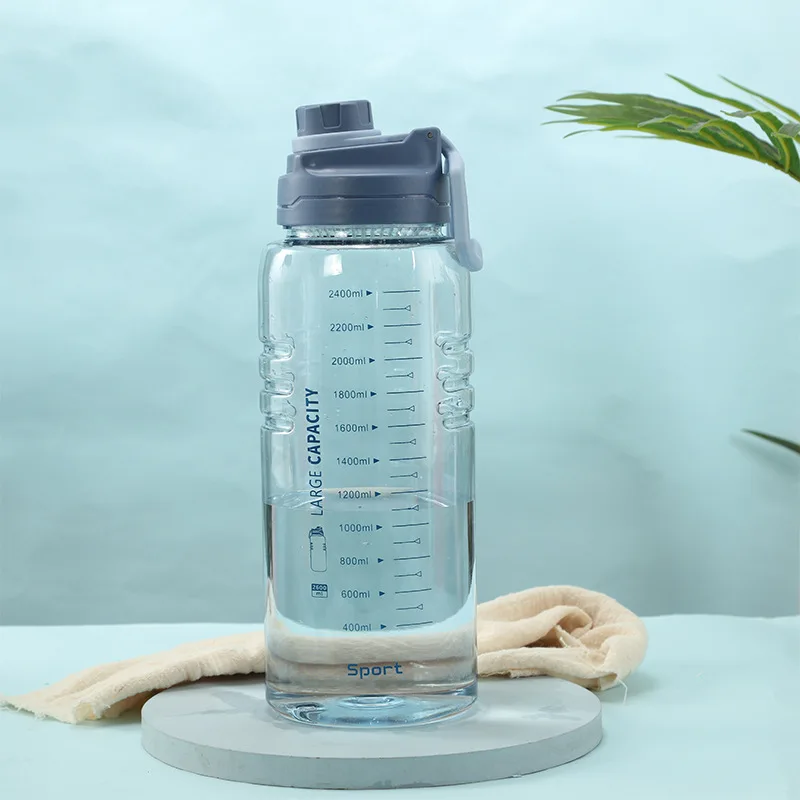 High Temperature Resistant Transparent Sport Cup Plastic Fitness Portable Travel Water Bottle