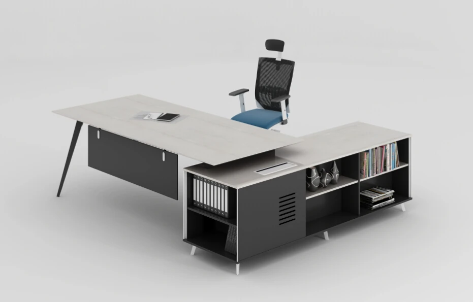 High Quality Modern Design Office Furniture L shape Director Desk