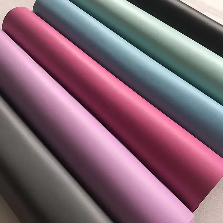 Luxury double layer polyurethane pu rubber beige yoga mat