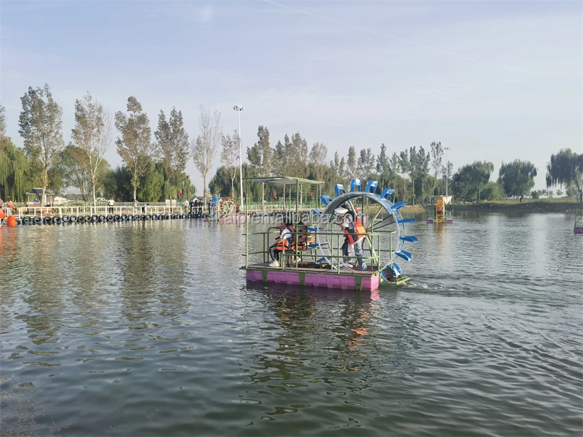 Plastic wheel pedal boat anti-corrosion wood paint environmentally friendly pontoon water pipe inflatable floating pad dock