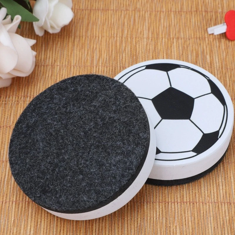 School stationary mini football whiteboard eraser magnetic felt whiteboard eraser EVA whiteboard eraser OEM customized
