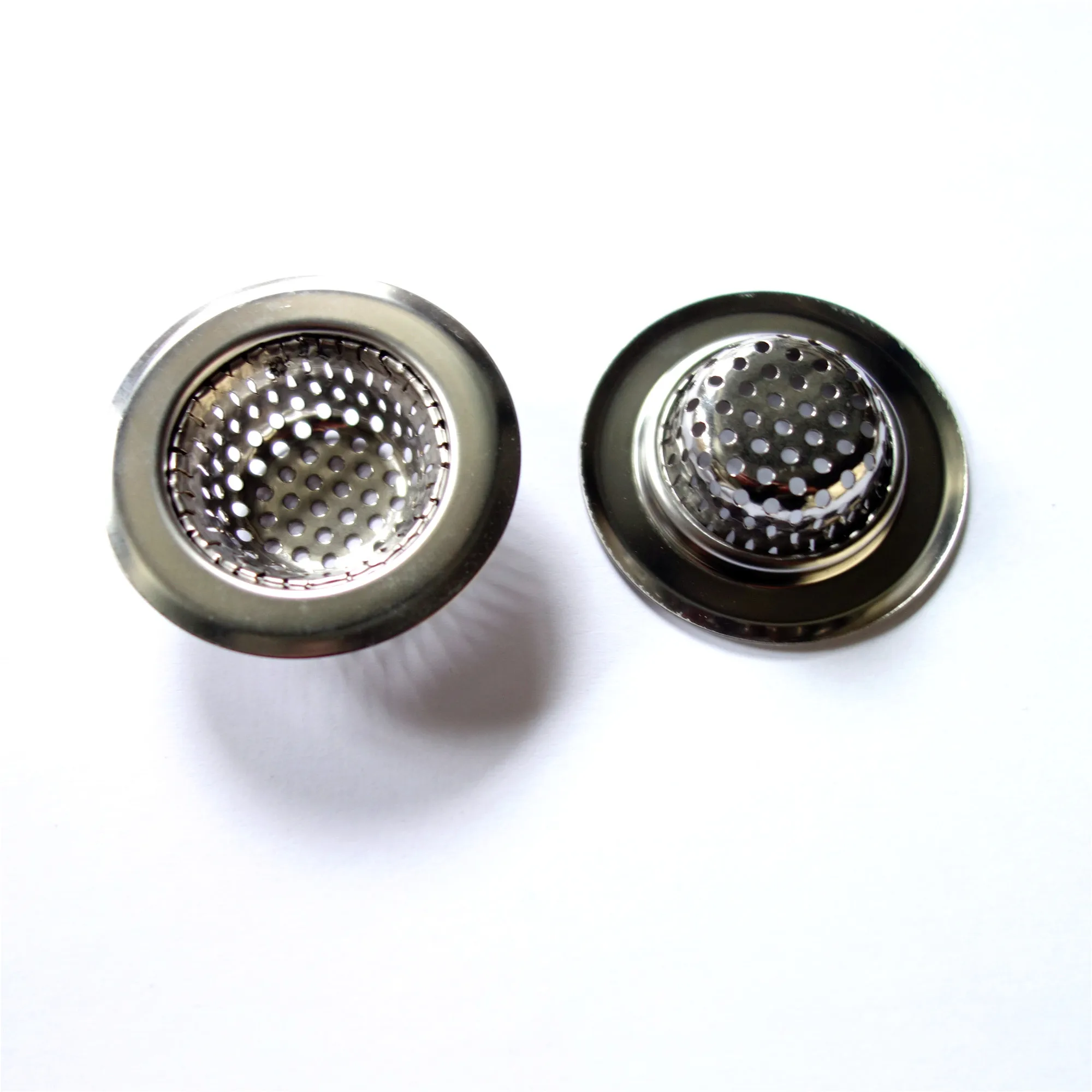 Anti-clogging stainless steel perforated basket sink filter disposal stopper