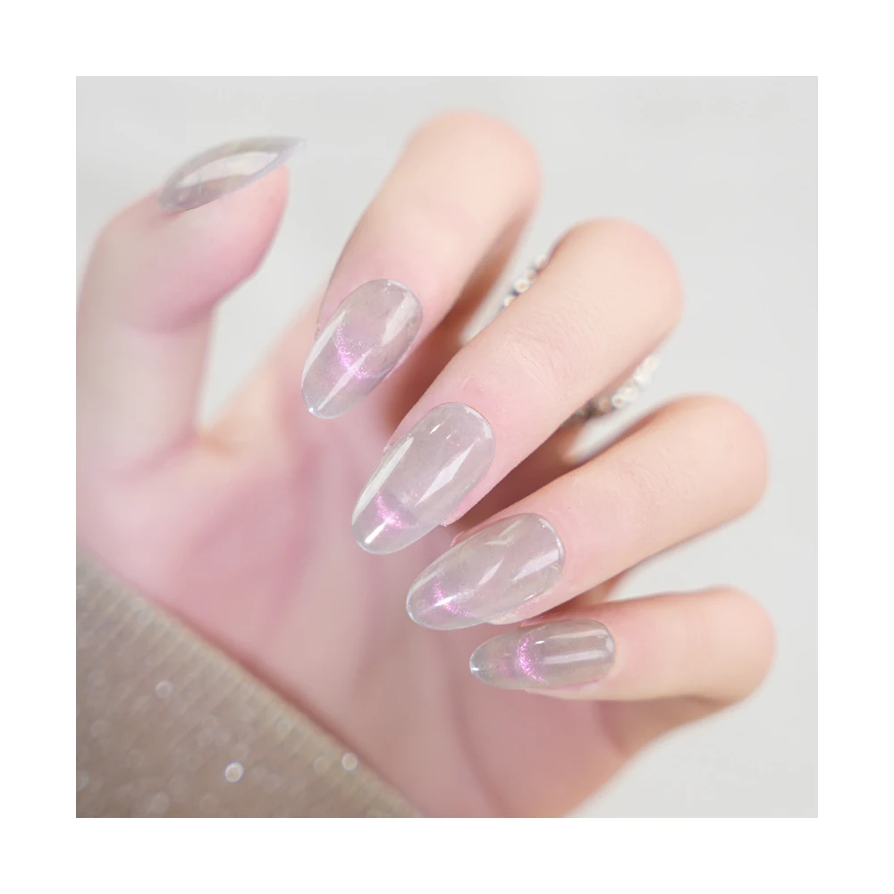 Salon Quality Nail Supplier cat eye effect chrome Designed Nail Tips  cat eye press on nails soft gel