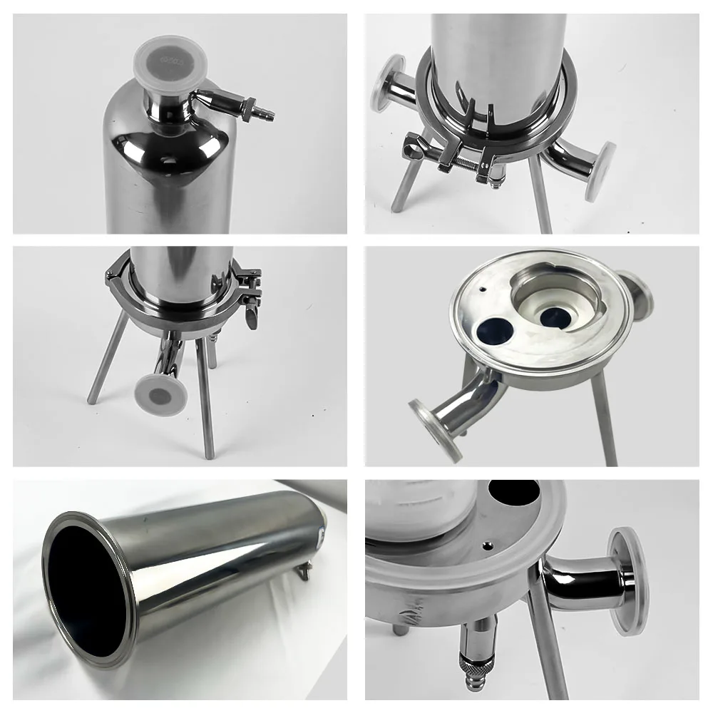 Food-Grade Stainless Steel 304/316 Micropore Precision Cartridge Filter Industrial Filtration Equipment for factory use