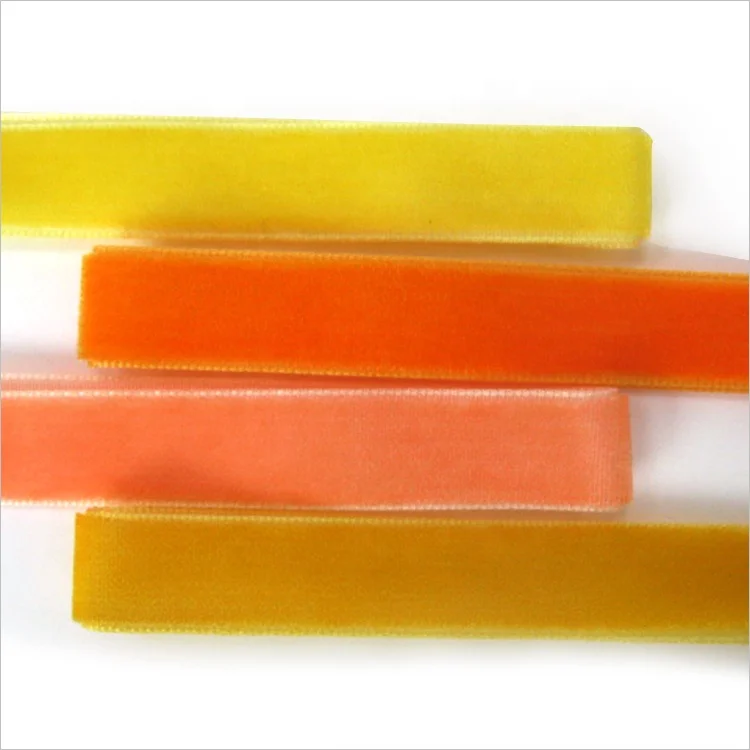 
Wholesale Custom Hot Sale Colorful 100% Nylon Solid Color Wide Stretch Velvet Ribbon 