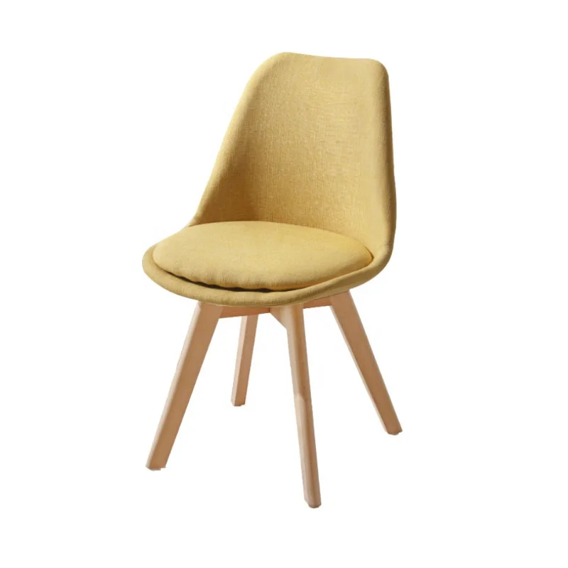 
2021Modern Custom Fabric Cover Patchwork Chair Beech Legs Modern Dining Chair 