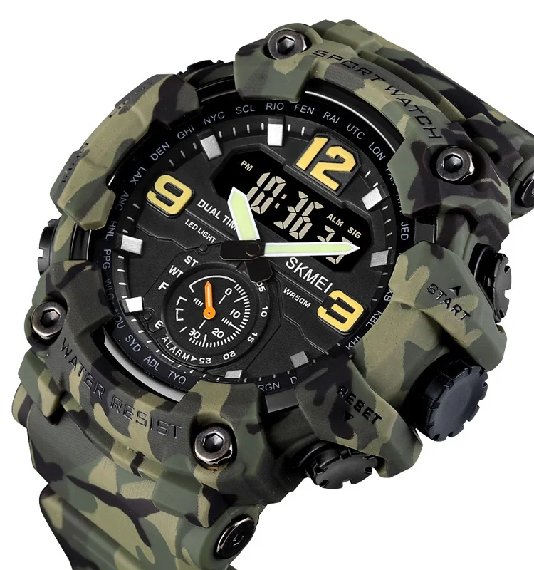 2024 Hot Selling SKMEI 1637 fashion sports watch for men Shockproof analog digital watches water resistant