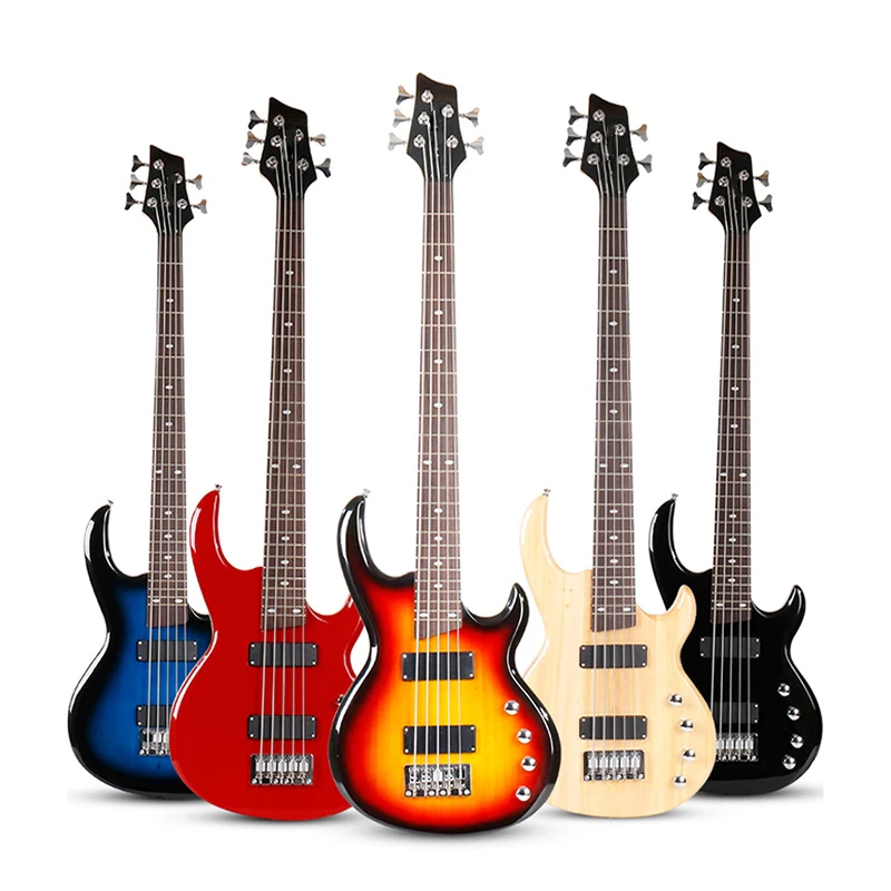 GM013 Quality 5 String Music Instrument  Wholesale Electric Bass