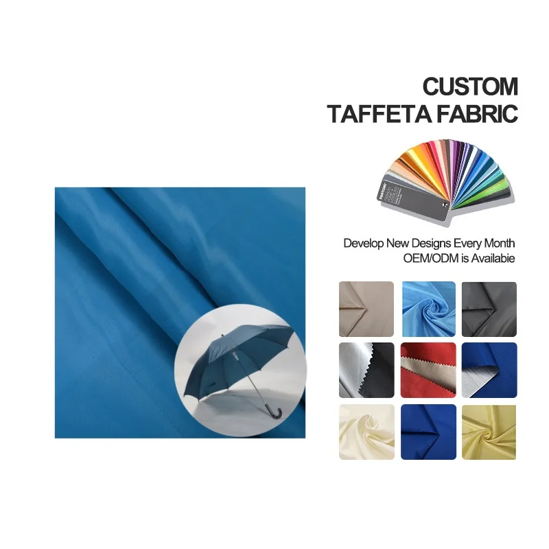 Best Selling 170T 100% Polyester Waterproof Taffeta Pvc Coated Fabric For Umbrella