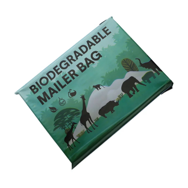 Green and biodegradable custom logo security poly express bags compostable courier bag
