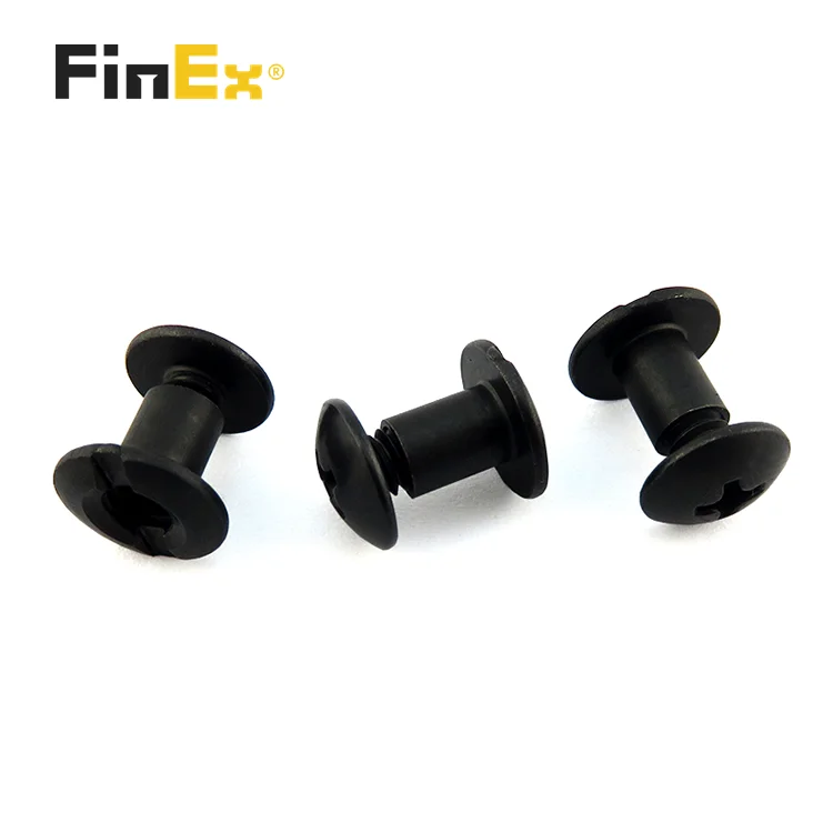 Custom 1/4 3/8 1/2 Black Oxide Male Female Chicago Screws for IWB Kydex Leather Holster