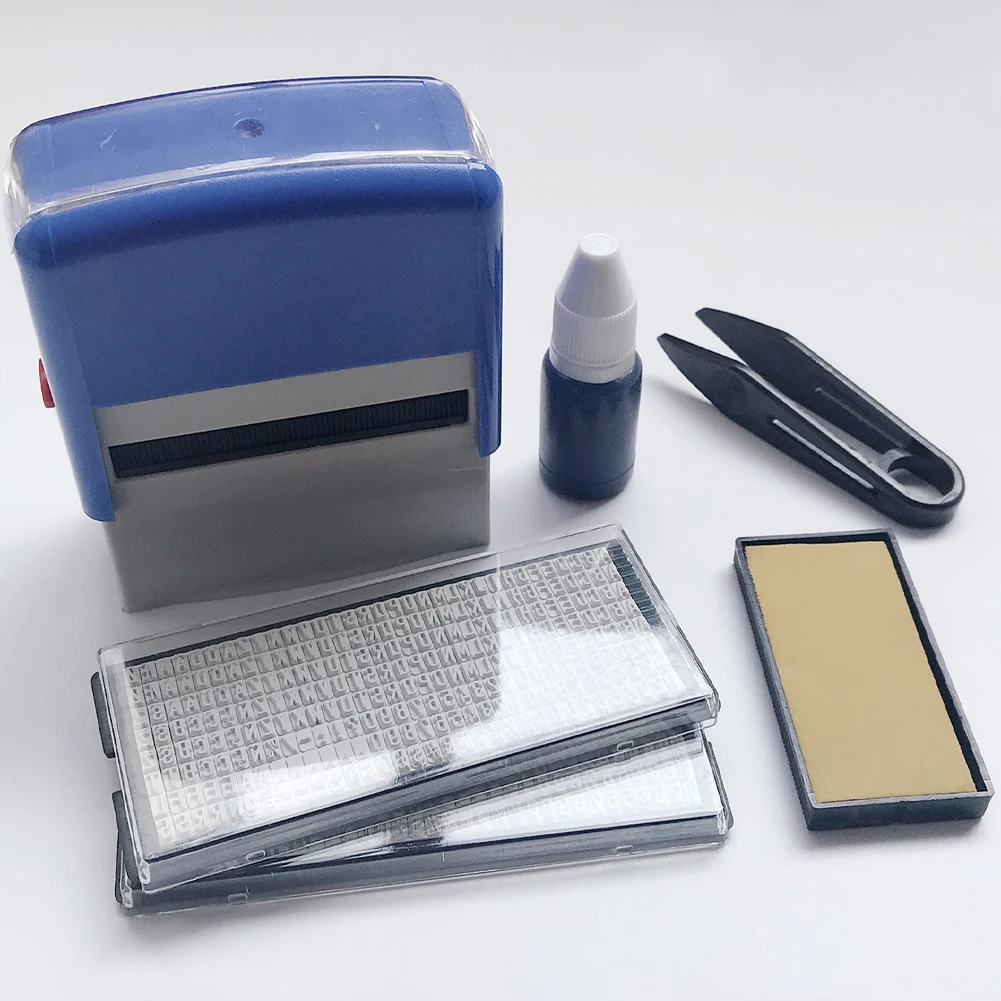 Office Stationery Multicolour Alphabet Date Plastic Self Inking Stamp