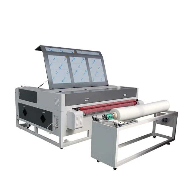 auto feeding denim jeans laser engraving cutting machine