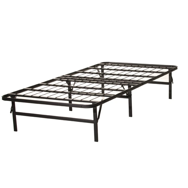 Iron folding single bed frame adjustable hotel bed base